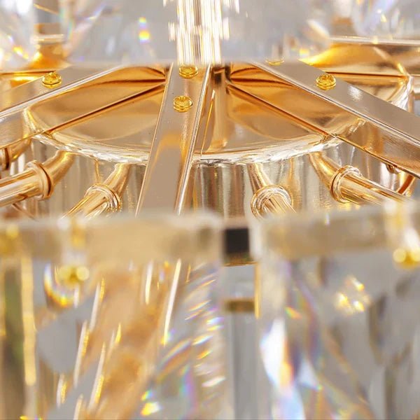 Extra Large Foyer Pure Crystal Ceiling Light Fixture Living Room Entrance Staircase Chandelier - D33.5"*H47.2"/ 25 LightsBlushlighting