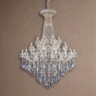 Extra Large French Candle Crystal Branch Chandelier for Foyer and Staircase - D31.5*H42.4"Warm LightBlushlighting