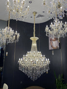 Extra Large French Candle Crystal Branch Chandelier for Foyer and Staircase-Chandeliers-Blushlighting