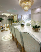 Extra Large Gold Flush Mount Crystal Light Round 3-layers Decorative Living Room/Dining Room Light Fixture-Chandeliers-Blushlighting-Blushlighting
