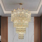 Extra Large Luxury Multi - tiered Crystal Chandelier - GoldD47.2"*H63"Blushlighting