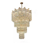 Extra Large Luxury Multi - tiered Crystal Chandelier - GoldD39.4"*H78.7"/64kgBlushlighting
