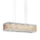 Extra Large Luxury Rectangle Crystal Pendant Chandelier for Living/Dining Room/Kitchen Island - L59.0"*W11.0"*H11.0"GoldBlushlighting
