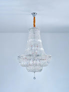Extra Large Multi - layer Modern Light Luxury Crystal Chandelier for Living / Dining Room / Villa - D39.4"*H57.1"Blushlighting