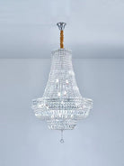 Extra Large Multi - layer Modern Light Luxury Crystal Chandelier for Living / Dining Room / Villa - D27.6"*H41.4"Blushlighting