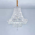 Extra Large Multi - layer Modern Light Luxury Crystal Chandelier for Living / Dining Room / Villa - D39.4"*H57.1"Blushlighting