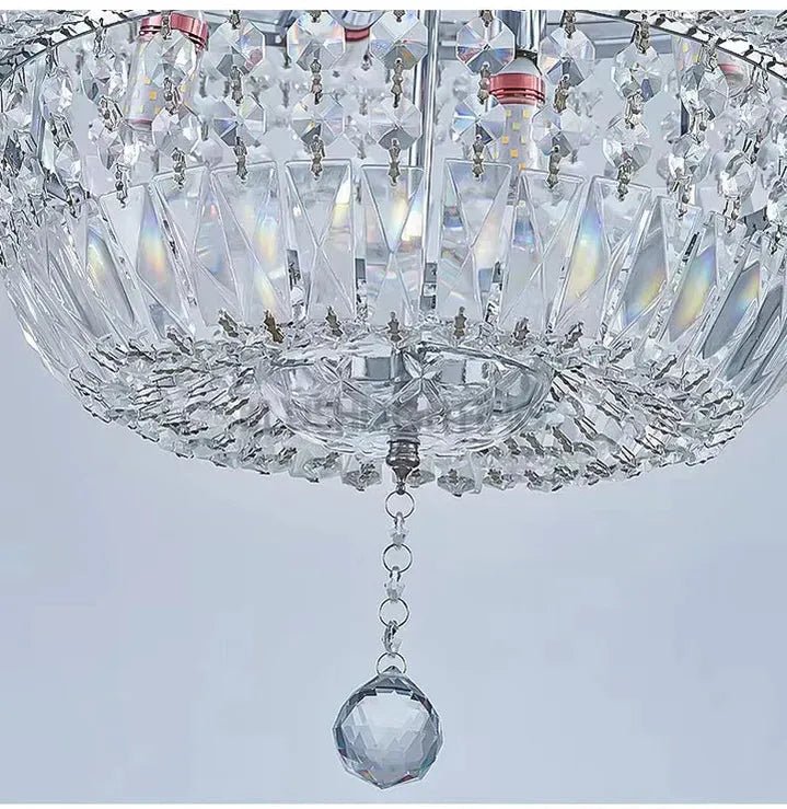 Extra Large Multi - layer Modern Light Luxury Crystal Chandelier for Living / Dining Room / Villa - D39.4"*H57.1"Blushlighting