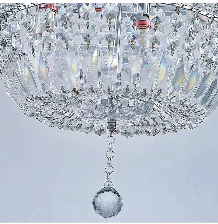 Extra Large Multi - layer Modern Light Luxury Crystal Chandelier for Living / Dining Room / Villa - D39.4"*H57.1"Blushlighting