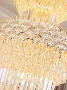 Extra Large Multi - layers Gold Luxury Crystal Chandelier Modern Empire Decrative Crystal Light For Living Room/Foyer/Staircase - Blushlighting