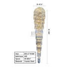 Extra Large Multi - layers Long Golden Crystal Chandelier for 2 - Storey/Duplex Buildings/Dining Room/Staircase - D 47.2"*H 189"Blushlighting