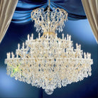 Extra Large Multi - layers Luxury Candle Branch Crystal Chandelier - 3 Layers: D61.0"*H63.0"GoldWarm LightBlushlighting