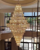 beautiful fabulous stunning extra large chandelier for 2 story house entrance hallway lobby staircase golden star shaped light se a