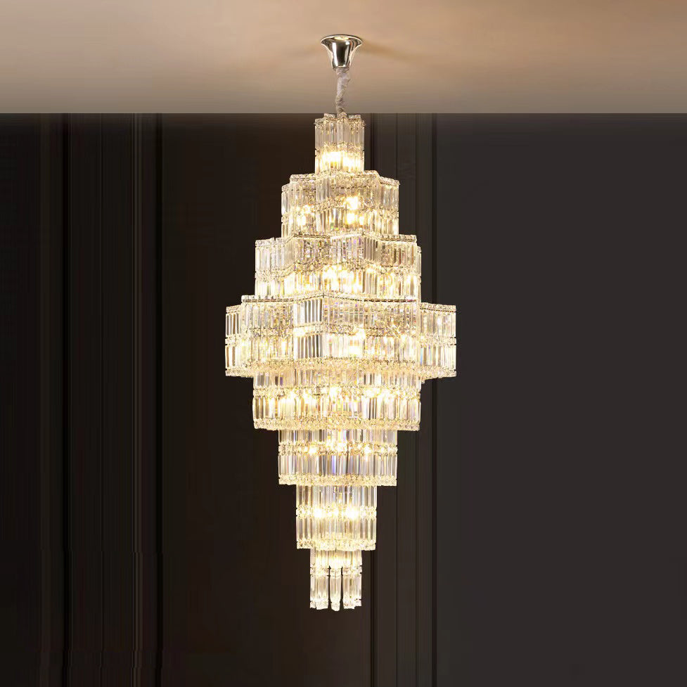 Large Multi-Tier Chandelier For Entryway