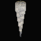 Extra Large Spiral Tiered Long Crystal Chandelier Luxury Crystal Tassel Light Fixture For Staircase/Entryway - D31.5"*H70.9"GoldBlushlighting