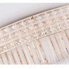 Extra Large Three Layers Round Luxury Flush Mounted Crystal Chandelier for Living Room - D31.5"*H14.2"Warm LightBlushlighting