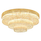 Extra Large Three Layers Round Luxury Flush Mounted Crystal Chandelier for Living Room - D31.5"*H14.2"Warm LightBlushlighting