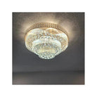 Extra Large Three Layers Round Luxury Flush Mounted Crystal Chandelier for Living Room - D31.5"*H14.2"Warm LightBlushlighting