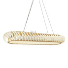 Extra Large Tiers Modern Stainless Steel Oval Chandelier for Dining Room/Kitchen Island/Big Entrys - L47.2"*H4.7"Blushlighting