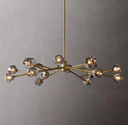 Boule De Cristal Smoke Glass Ball Modern Round Chandelier Light 60"