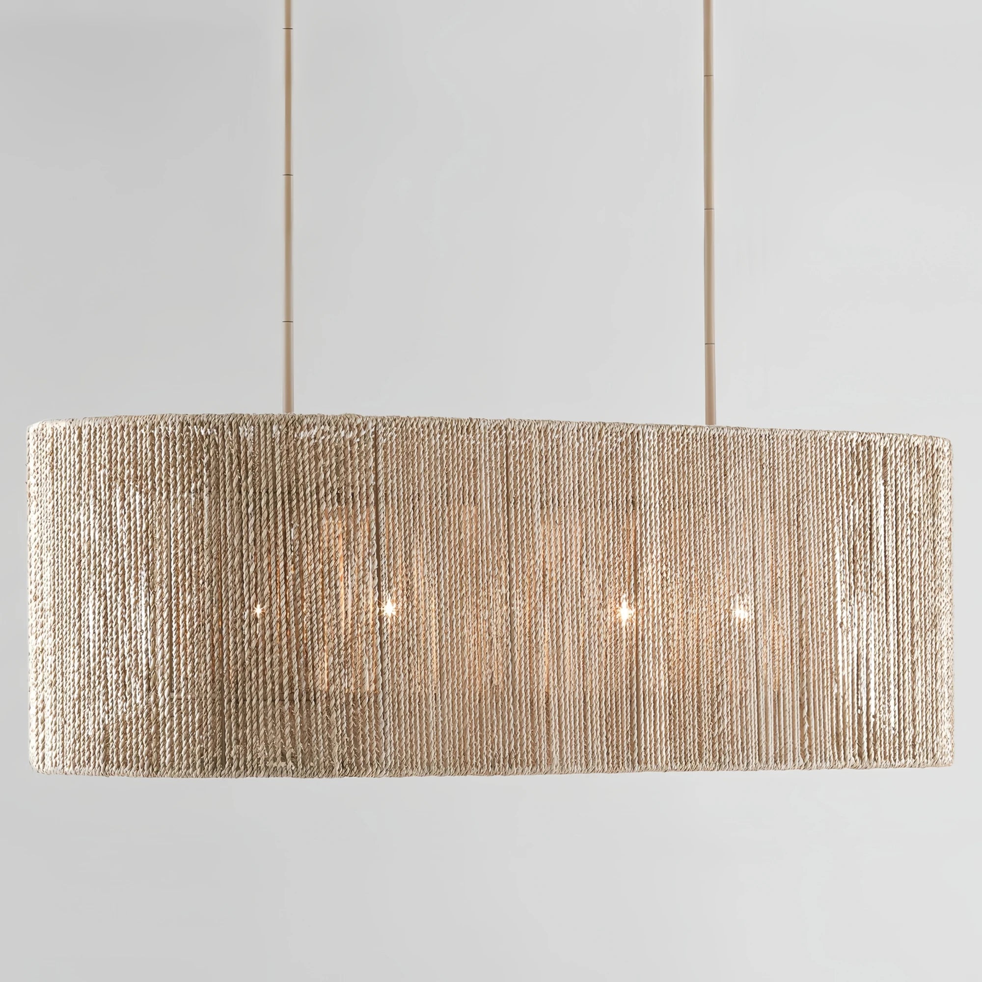 Farrington Abaca Linear Chandelier 42" - Blushlighting