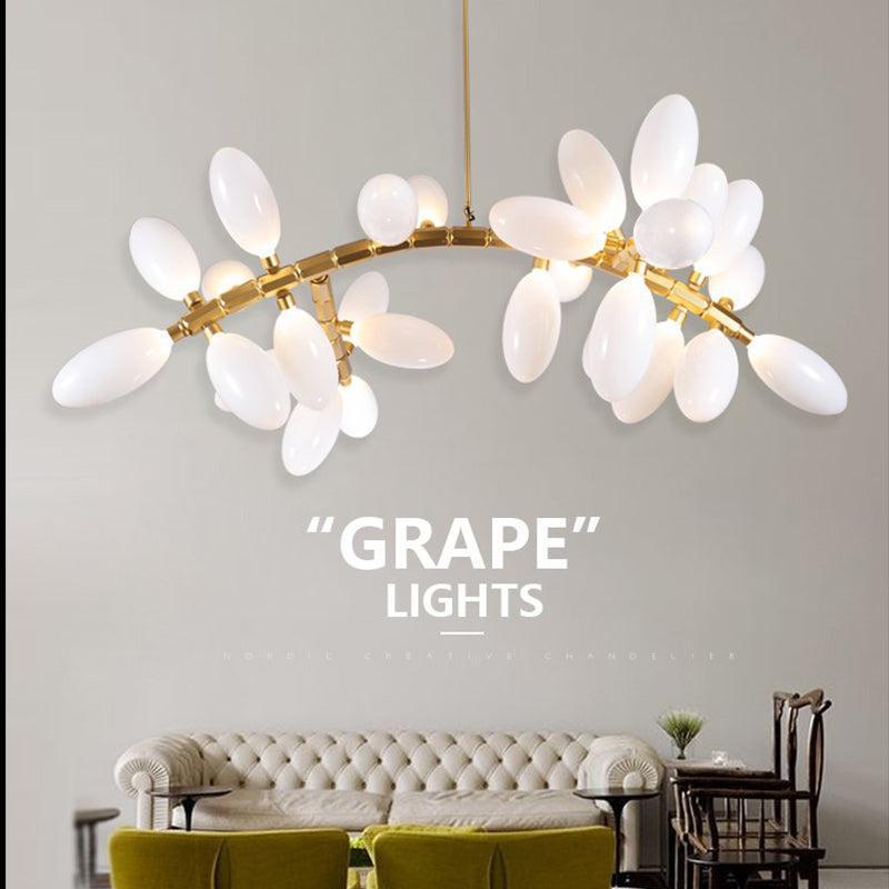 Fashion Grape Linear Chandelier 57" L - Style ABlushlighting