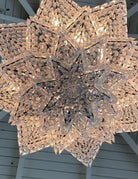 Fashion Star Shaped Chandelier Crystal Ceiling Light Fixture For Small Living Room/ Bedroom - 4 Layers / D23.6"*H15.8"/26kgWarm LightBlushlighting