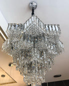Fashion Star Shaped Chandelier Crystal Ceiling Light Fixture For Small Living Room/ Bedroom - 4 Layers / D23.6"*H15.8"/26kgWarm LightBlushlighting