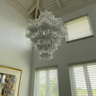 Fashion Star Shaped Chandelier Crystal Ceiling Light Fixture For Small Living Room/ Bedroom - 4 Layers / D23.6"*H15.8"/26kgWarm LightBlushlighting