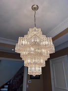 Fashion Star Shaped Chandelier Crystal Ceiling Light Fixture For Small Living Room/ Bedroom - 4 Layers / D23.6"*H15.8"/26kgWarm LightBlushlighting