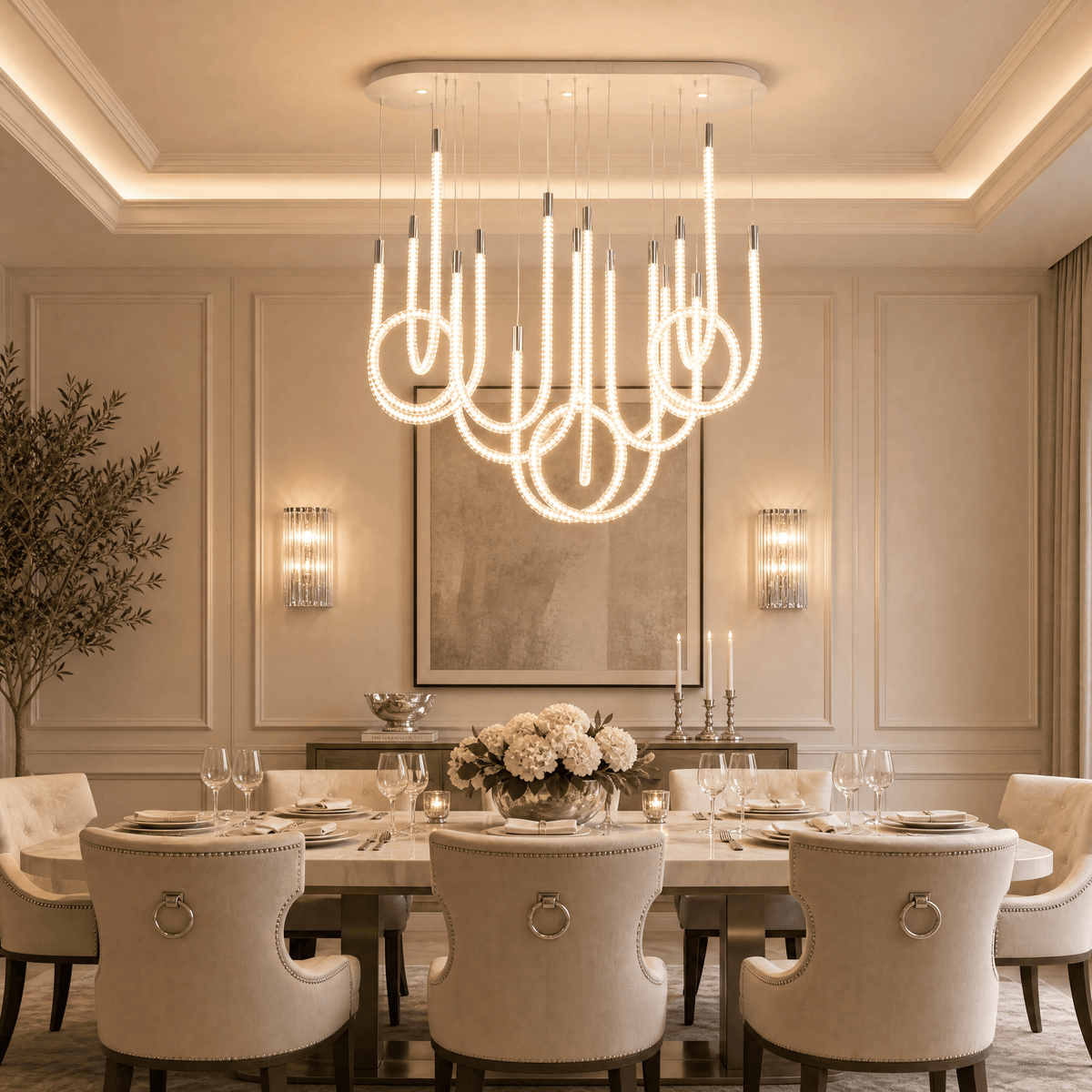 Felicity Dining Chandelier Contemporary - L47.2" × W13.6" × H78.7" (L120 × W34.5 × H200 cm)Blushlighting