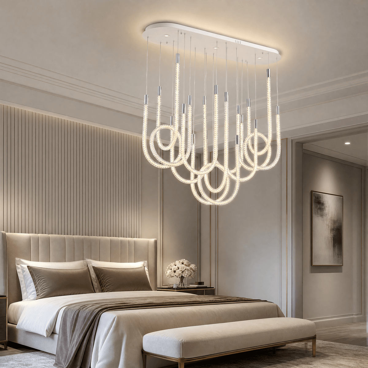 Felicity Dining Chandelier Contemporary - L47.2" × W13.6" × H78.7" (L120 × W34.5 × H200 cm)Blushlighting