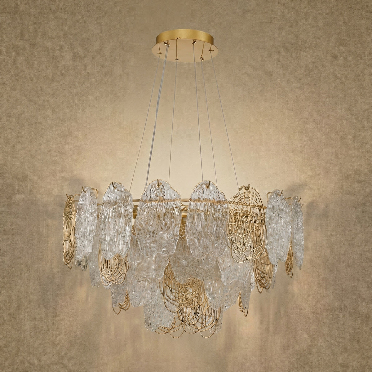 Filo Artisan Glass Round Chandelier - Ø31.5" × H17.7" (Ø80 × H45 cm)Blushlighting