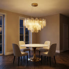 Filo Artisan Glass Round Chandelier - Ø39.4" × H20.5" (Ø100 × H52 cm)Blushlighting