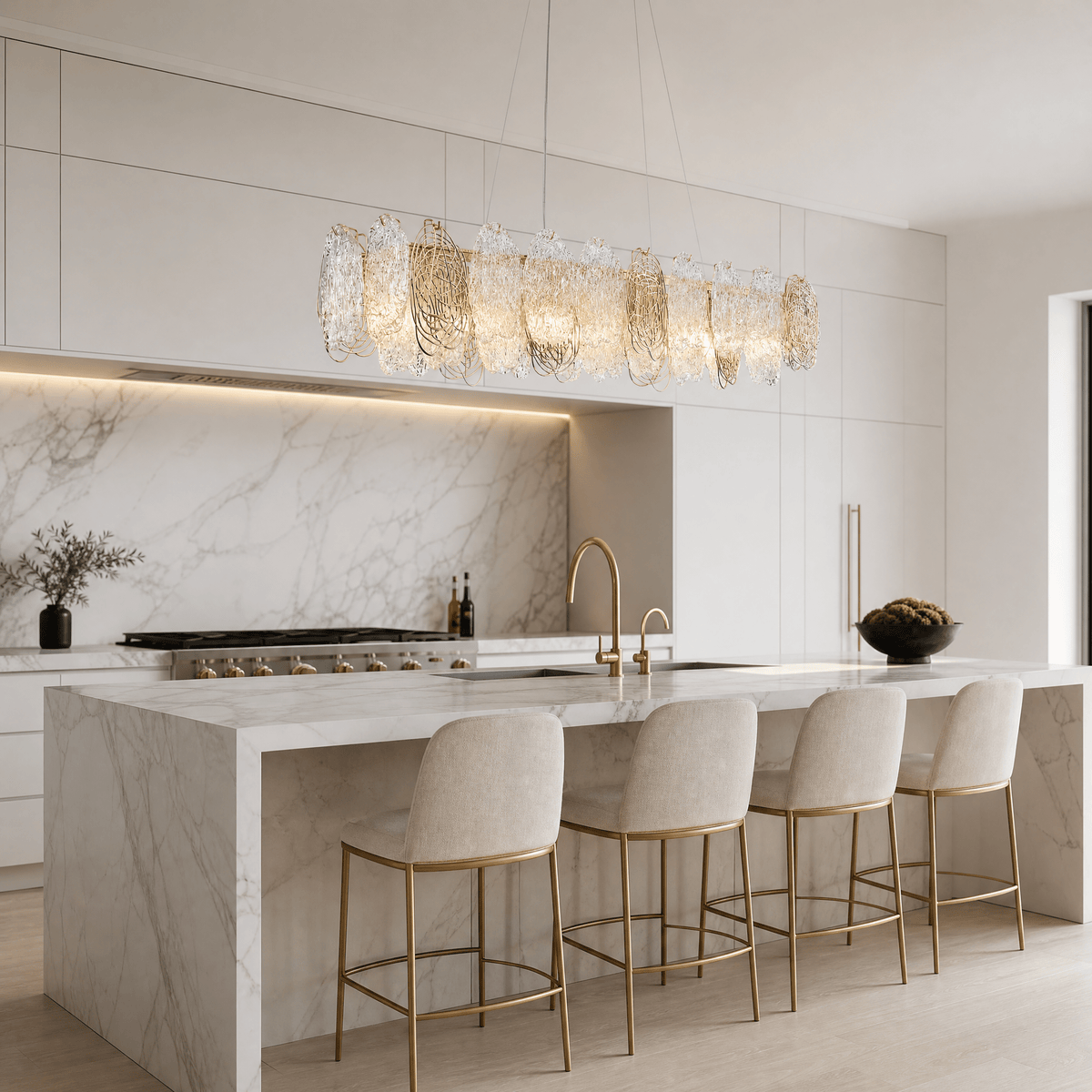 Filo Artisan Glass Round Chandelier - Ø31.5" × H17.7" (Ø80 × H45 cm)Blushlighting