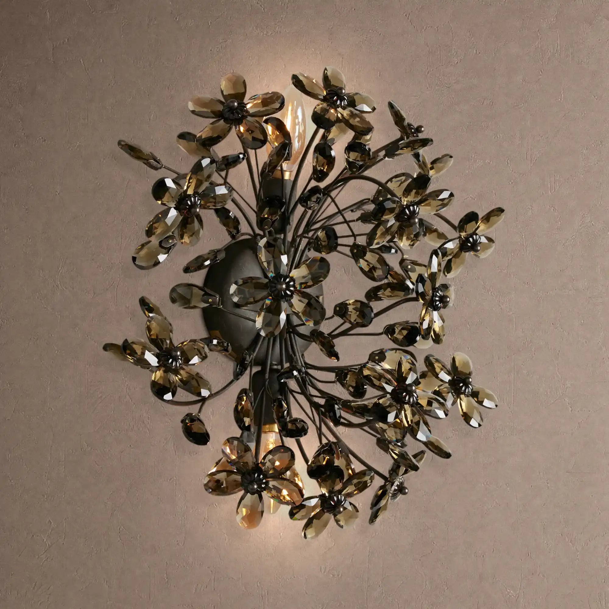 Fiore 2-Light Wall Sconce - Bronze & SmokeBlushlighting