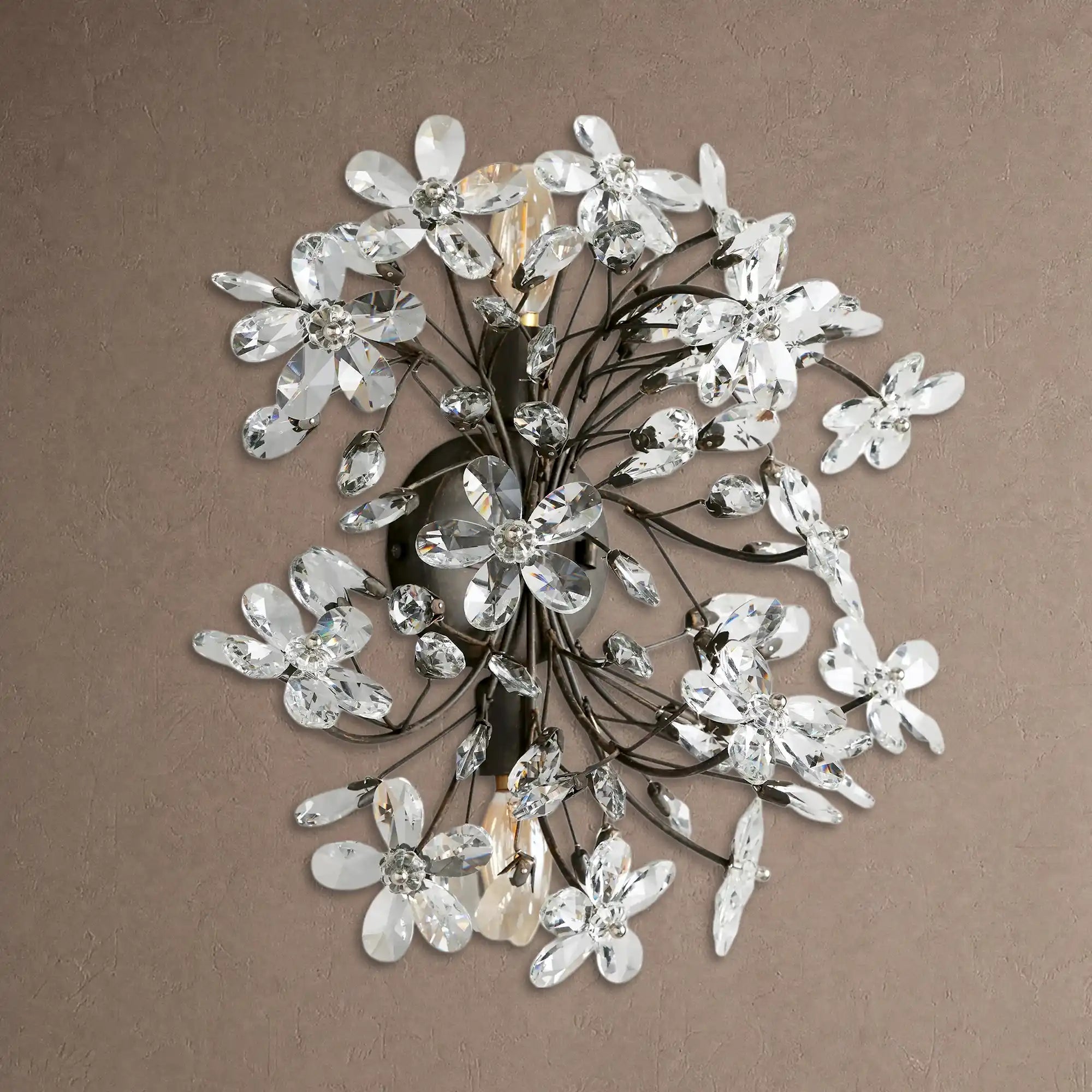 Fiore 2-Light Wall Sconce - BlackBlushlighting