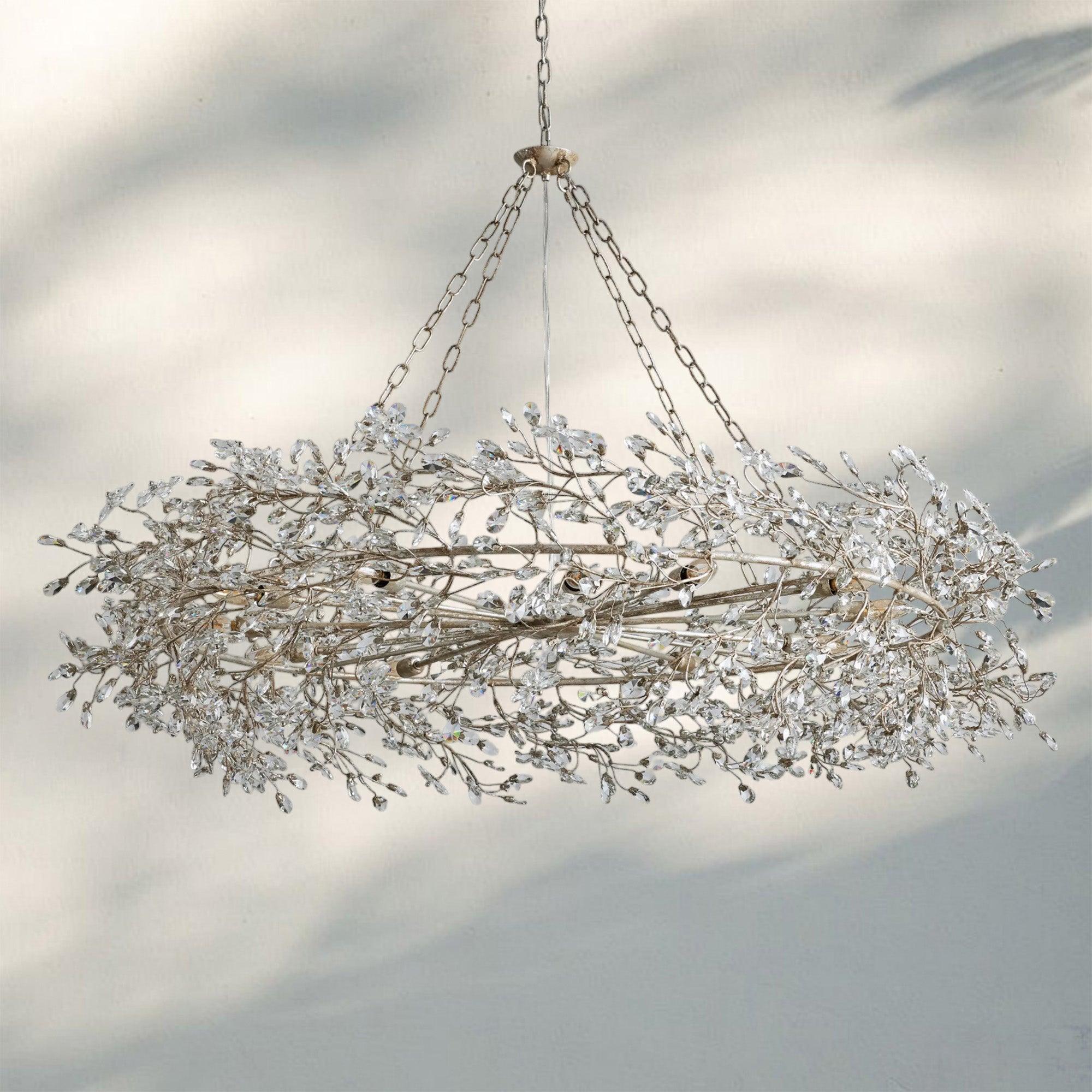 Fiore Crown Crystal Branch Chandelier 39" 48" 60“ - Gold48"Blushlighting