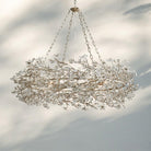 Fiore Crown Crystal Branch Chandelier 39" 48" 60“-Silver-48"-