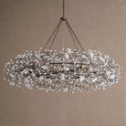 Fiore Crown Crystal Branch Chandelier 39" 48" 60“ - Brass/Amber60"Blushlighting