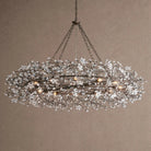 Fiore Crown Crystal Branch Chandelier 39" 48" 60“ - Black60"Blushlighting