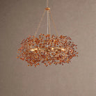 Fiore Crown Crystal Branch Chandelier 39" 48" 60“ - Brass/Amber39"Blushlighting
