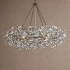 Fiore Crown Crystal Branch Chandelier 39" 48" 60“ - Black48"Blushlighting