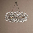 Fiore Crown Crystal Branch Chandelier 39" 48" 60“ - Black39"Blushlighting