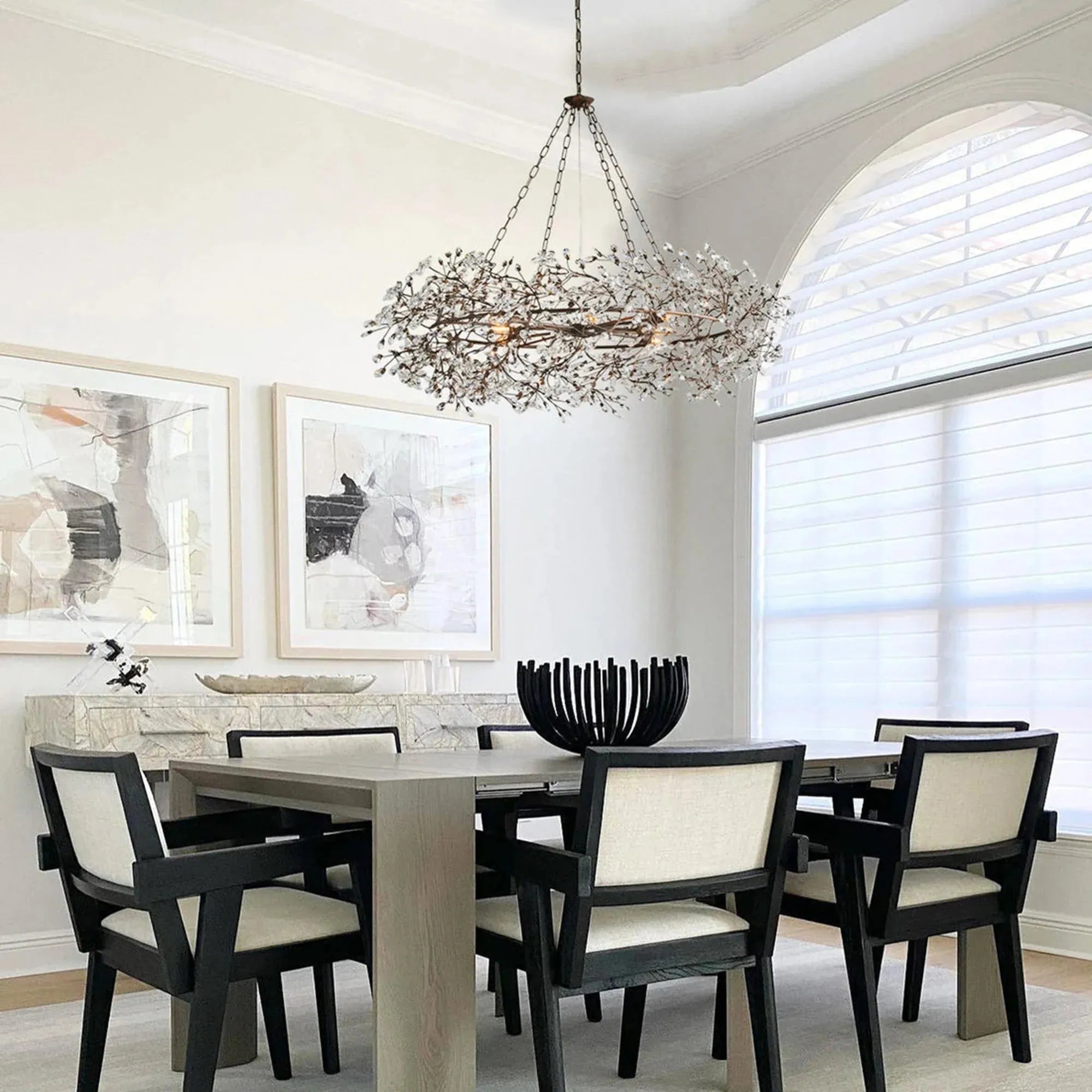 Fiore Crown Crystal Branch Chandelier 39" 48" 60“ - Bronze48"Blushlighting