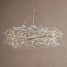 Fiore Crown Crystal Branch Chandelier 39" 48" 60“ - Silver60"Blushlighting