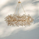 Fiore Crown Crystal Branch Chandelier 39" 48" 60“-Gold-39"-