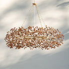 Fiore Crown Crystal Branch Chandelier 39" 48" 60“-Brass/Amber-48"-