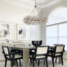 Fiore Crown Crystal Branch Chandelier 39" 48" 60“-Bronze-48"-Blushlighting