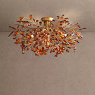 Fiore Flushmount - Brass/Amber18"Blushlighting