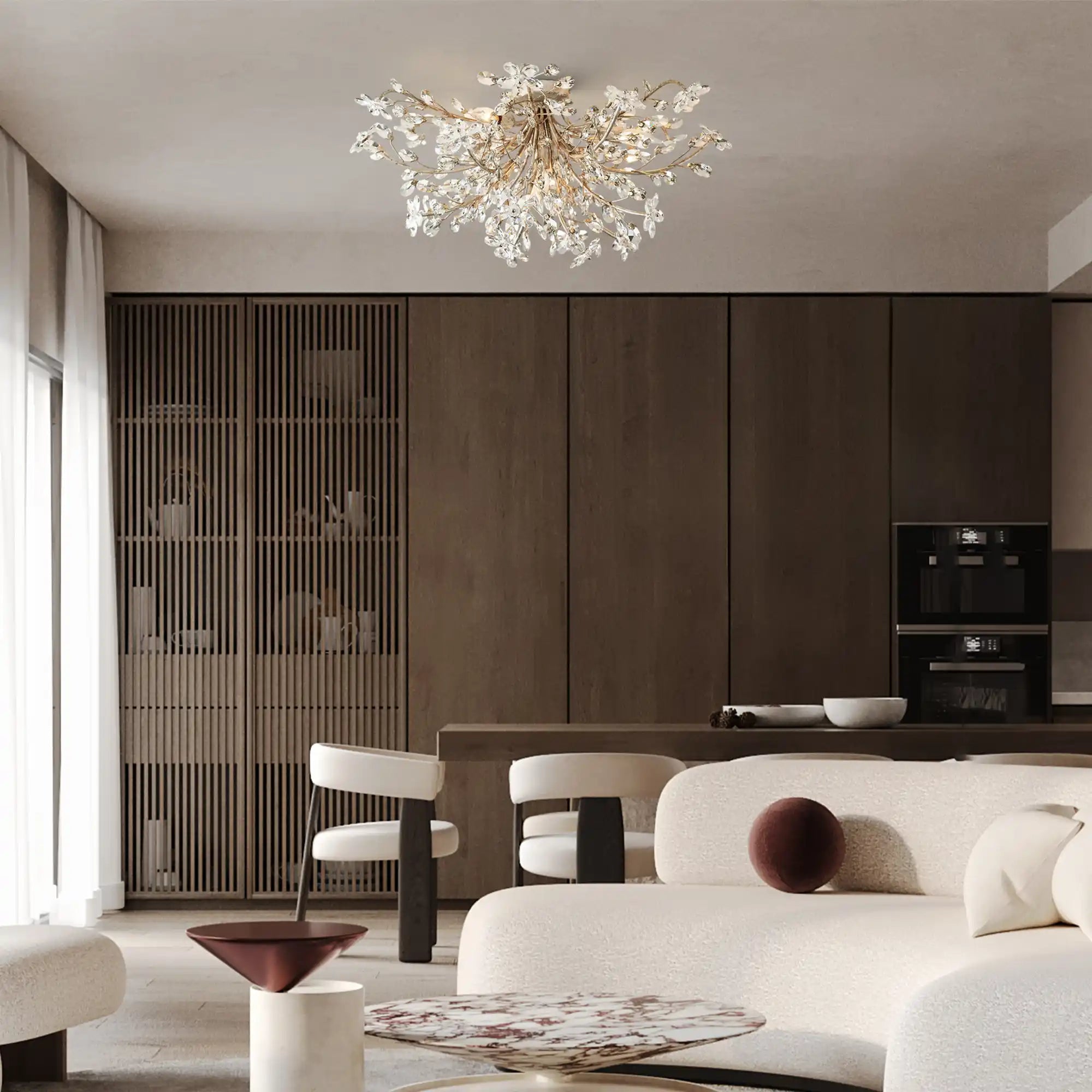 Fiore Flushmount - Sliver28"Blushlighting
